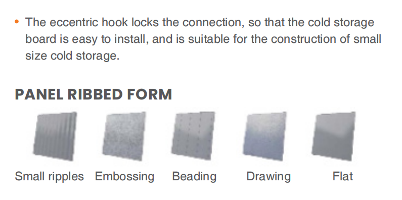Hook-Type Cold Storage Panel 冷库板